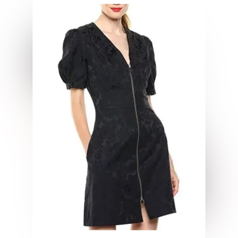 Jill Jill Stuart black sunflower Jacquard dress size 0